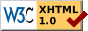 Valid XHTML 1.0 Transitional. More info at www.w3.org.