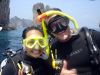 Bill and Dian sharing smiles with Sharkey