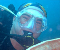 Iain, always happy especially underwater