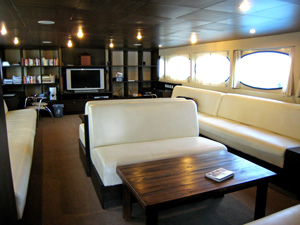 MV Pawara's spacious lounge