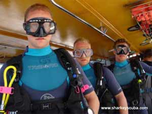 Our dive group - Patrik, Kim and Greg