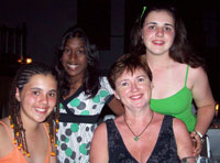 L-R: Sophie, friend Brenna, Fiona and Laura - Discover Scuba Diving