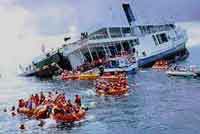 The King Cruiser as it was sinking.